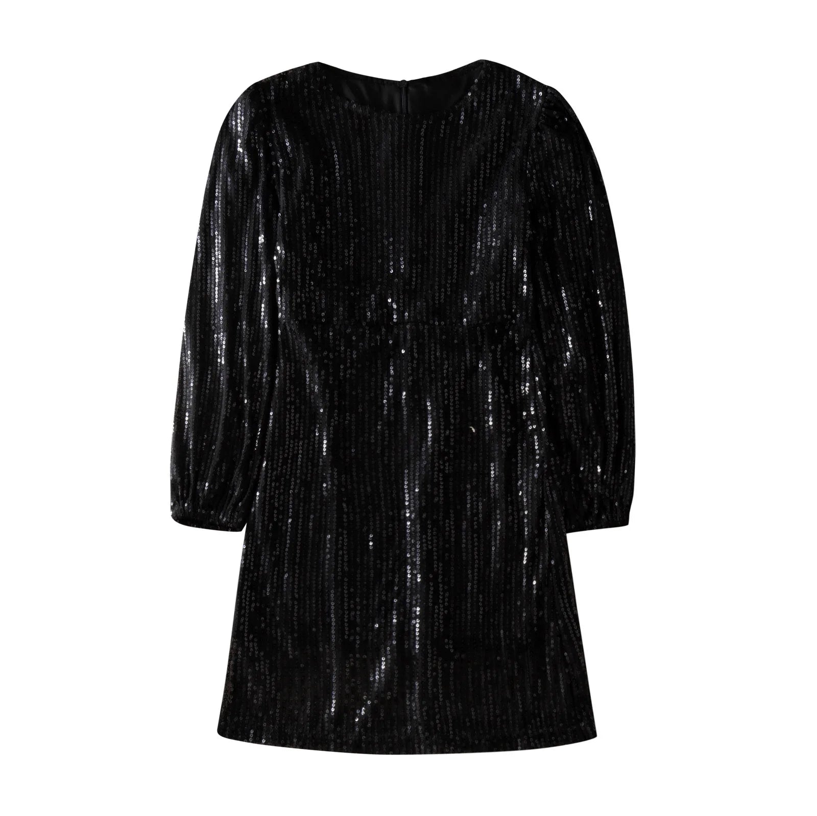 Women Baby Girls Sequins Slim Dress Fashion O-neck Long Sleeve Parent-child Outfit Mother Daughter Party Dress ibu anak bokep